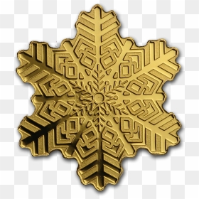 Cook Islands 1/2 Gram Gold $5 Golden Snowflake - Cross, HD Png Download - gold snowflake png