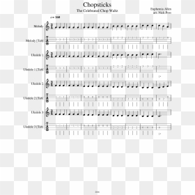 Chopsticks Sheet Music Composed By Euphemia Allen Arr - Sheet Music, HD Png Download - chopsticks png