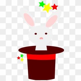White Rabbit In A Hat Clip Arts - Rabbit In Hat Clipart, HD Png Download - white rabbit png