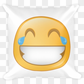 Expressive Laughing Square Stuffed Pillow - Cushion, HD Png Download - emoji laughing png