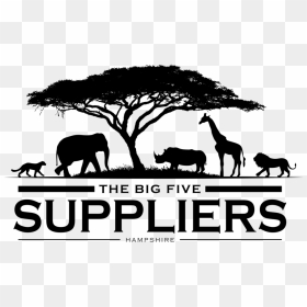 Big5suppliers-colour - Big Five Animals Logo Png, Transparent Png - elephant silhouette png