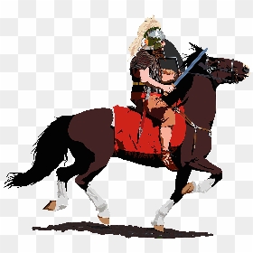 Roman Soldier On Horse Clipart - Roman Soldier On Horse Cartoon, HD Png Download - roman soldier png