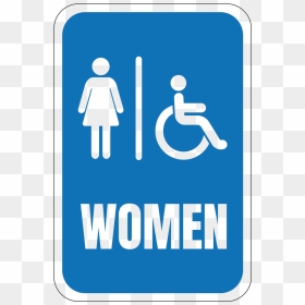 Handicap Womens Restroom - Accessible Sanitary Facilities Signage, HD Png Download - handicap sign png