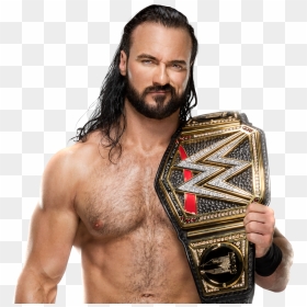 Drew Mcintyre With Wwe Championship, HD Png Download - wwe championship png