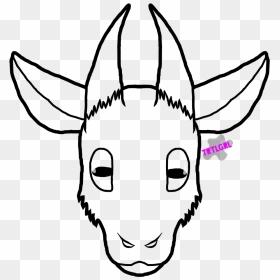 Free Goat Head Lineart - Line Art, HD Png Download - goat head png