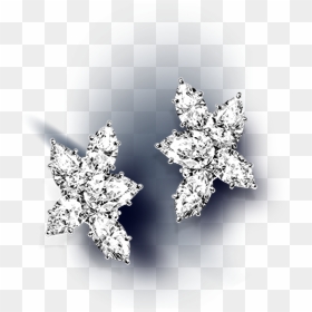 A Pair Of The Iconic Winston Cluster Earrings - Cluster Earrings Diamonds Harry Winston, HD Png Download - hollywood star png