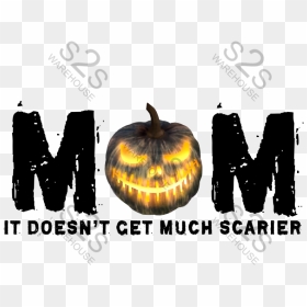 Mom Scary Pumpkin - Jack-o'-lantern, HD Png Download - jack o lantern face png