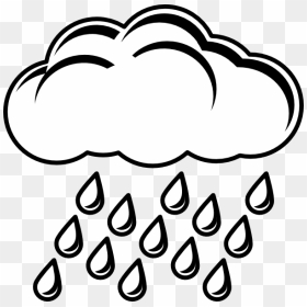 Cloud Drawing Images At - Clip Art Rain Black And White, HD Png Download - cloud drawing png