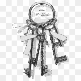 Vintage Rustic Key - Drawings Of Keys Vintage, HD Png Download - vintage key png