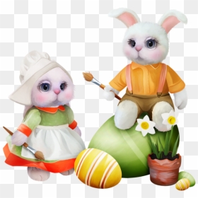 Transparent Easter Bunny Rabbit Little White Rabbit - Cartoon, HD Png Download - white rabbit png
