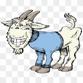 Funny Goat Clipart, HD Png Download - goat head png