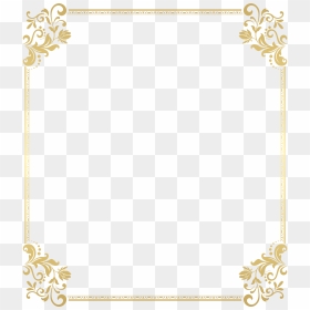 Gold Floral Border Frame Transparent Clip Art, HD Png Download - golden border png