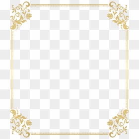 Gold Floral Border Frame Transparent Clip Art, HD Png Download - golden border png
