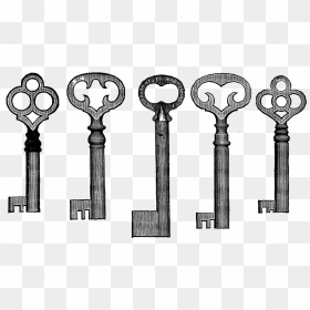 Vintage Key Clip Art, HD Png Download - vintage key png