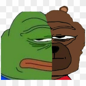 Pepe Bobo Face Split - Pepe Sarcasm, HD Png Download - pepe face png