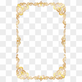 #adornment #adorno #moldura #quadro #borda #gold #golden - Gold Border Design Png Hd, Transparent Png - golden border png