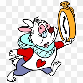 New White Rabbit Running With Watch - Disney White Rabbit Alice In Wonderland, HD Png Download - white rabbit png