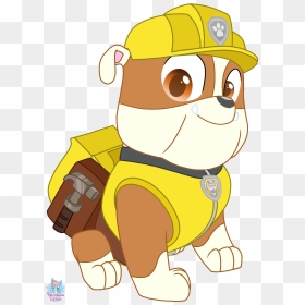 Rubble Paw Patrol Vector - Rubble Paw Patrol Cector, HD Png Download - paw patrol rubble png