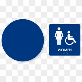Women Restroom Door Sign, HD Png Download - handicap sign png