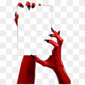 Transparent Monster Hands Png - Red Evil Hand Png, Png Download - evil mouth png