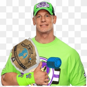 John Cena With Championship, HD Png Download - intercontinental championship png