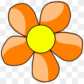 Orange Flower Svg Clip Arts - Simple Flower Clip Art, HD Png Download - orange flower png