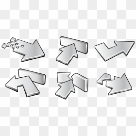 Arrow Png Vector Silver, Transparent Png - 3d arrow png