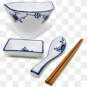Umami Tableware Blue And White Porcelain Ramen Bowl - Ceramic, HD Png Download - chopsticks png