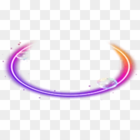 #neon #glowing #neonlight #ring #halo #multicolor - Circle, HD Png Download - glowing circle png