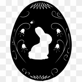 Easter Egg With A White Rabbit - Huevo De Pascua Svg, HD Png Download - white rabbit png