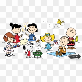 Peanuts Gang July 4th Celebration - Peanuts Gang Png, Transparent Png - july 4th png
