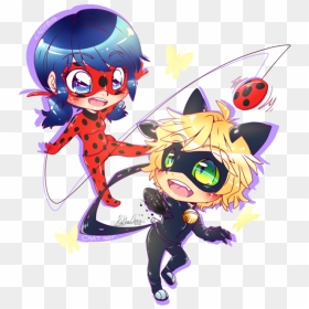 Ladybug And Chat Noir Miraculous Ladybug Fan Art 39487643 - Ladybug Y Cat Noir Anime, HD Png Download - miraculous ladybug png