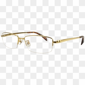Gold Glasses Frame - Shadow, HD Png Download - eyeglasses png
