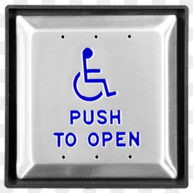 Flush Mount Box Shown - Handicap Door Button, HD Png Download - handicap sign png