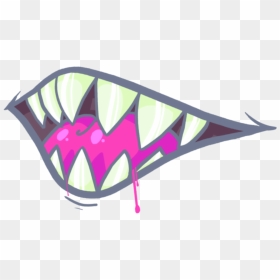 #neon #evil #mouth #demon #smile #asthetic #sticker - Пиксель Арт Аниме, HD Png Download - evil mouth png