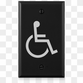 Ms08 Black Single Gang Handicap - Handicap Sign, HD Png Download - handicap sign png