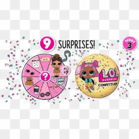 Lol Surprise Confetti Pop 9 Layers - Lol Surprise Confetti Pop Layers, HD Png Download - lol surprise png