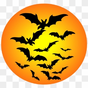 Bat Moon Png Background Image - Halloween Moon Clipart, Transparent Png - yellow moon png