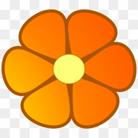 Orange Flowers Clip Art - Clipart Orange Flowers, HD Png Download - orange flower png