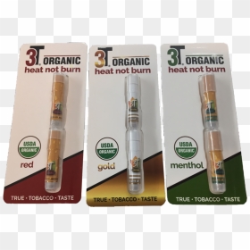 Etron 3t Organic Red, Gold And Menthol Bubble Packs - Organic Certification, HD Png Download - lit cigarette png