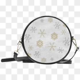 Silver And Gold Snowflakes On A White Background - Sling Bag Transparent Background, HD Png Download - gold snowflake png