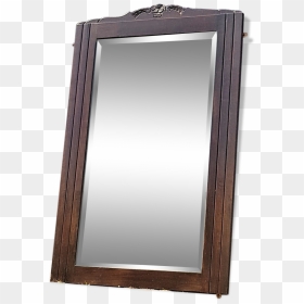 Mirror Frame Wood Dark Art Deco 130x82cm - Art Deco Wooden Frame Mirror, HD Png Download - mirror frame png