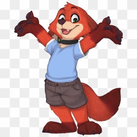 This Media May Contain Sensitive Material - Zootopia Nick Wilde Hand, HD Png Download - nick wilde png