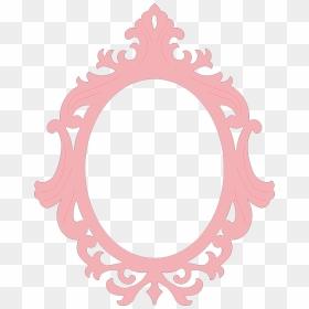 Mirror Frame Laser Cut Template Free Vector - Oval Mirror Frame Vector, HD Png Download - mirror frame png