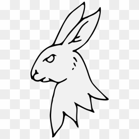 Rabbits Drawing Head Transparent Png Clipart Free Download - Drawing Of Hare Head, Png Download - white rabbit png