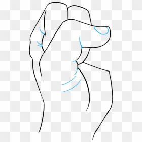 How To Draw Fist - Sketch, HD Png Download - black power fist png