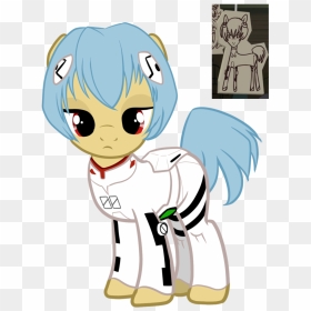 Zigrock, Ayanami Rei, Neon Genesis Evangelion, Ponified, - Cartoon, HD Png Download - rei ayanami png