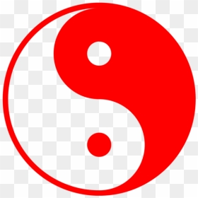 Line Art,symbol,logo - Red And White Yin Yang Png, Transparent Png - yin and yang png