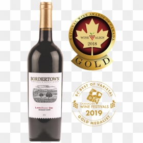 Living Desert Red 2015 New - Bordertown Wine, HD Png Download - red wine png