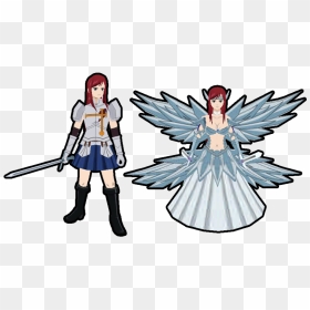 Skin Minecraft Girl Fairy Tail, HD Png Download - erza scarlet png